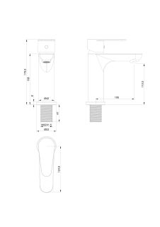 Смеситель для раковины Wonzon & Woghand Alfa WW-A40202-CR хром